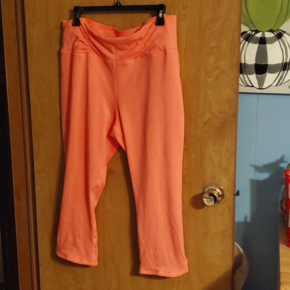 Crown & Ivy work out leggings, XL, peachy orange